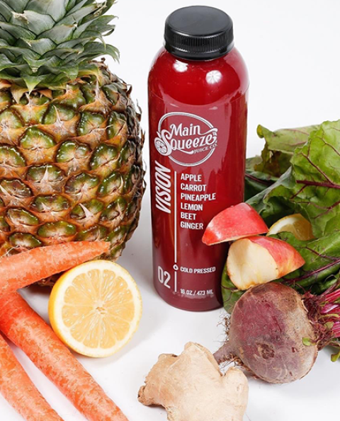 Vision juice with fruit.